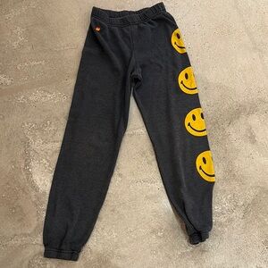 Like new Aviator Nation smiley sweatpants